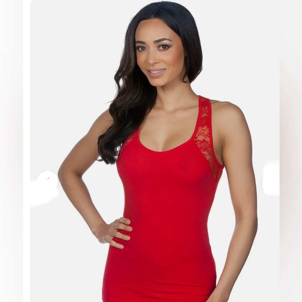 Color Story Women's Laced Fashion Racer-Back Tank Top